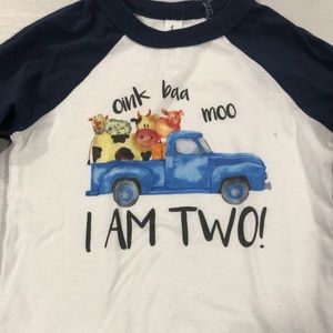 Little Blue Truck birthday 2T baseball shirt